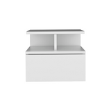 Adele Floating Nightstand , End Table, Side Table Drawer, Open Top Shelves -White B07092133