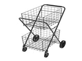 Extra Jumbo Shopping Cart,2 Layers Grocery Cart on Wheels, Foldable Utility Shopping Carts with 41132603