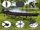 Folding Camping Cot Bed with Soft Pad, Portable Outdoor Cot, Adults Sleeping Bed 92690185