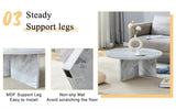 A Multi-style Decor Friendly MDF White Round Coffee Table, Featuring Modern Minimalism and Nordic W3226P278924