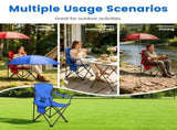 Folding Camping Chair with Detachable 8-Rib Sun Umbrella, 42.13 Inch Canopy Aluminum Alloy Portable 79339247