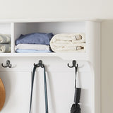Modern Classic Hall Tree Shoe Rack Bench and Coat Hooks for Hanging Storage, Entryway Bench W2275P210038