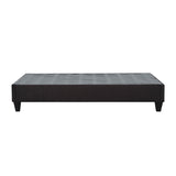Modern Dark Grey Upholstered Platform Bed Frame, Twin B011P202575