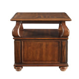 Walnut 2-Drawer End Table B062P209058