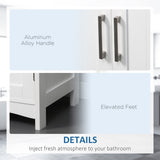 Pedestal Sink Storage Cabinet, Under Sink Cabinet with Double Doors, White-AS 93384625