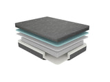 8" Twin Size Bed Mattress Gel-Infused Memory Foam Hybrid Mattress, Dark Gray, Mattress in a Box, B011P213342