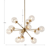 ZNTS Paige 12-Light Chandelier with Oversized Globe Bulbs B03596545