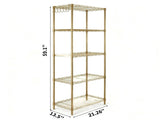 5-layer display rack with adjustable layer spacing, plug-in deformable structure, adjustable feet, 43103074
