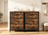 3-Layer Fabric Storage Cabinet, Vertical Narrow Dresser Tower with Smooth Metal Glide Drawers, 57004774