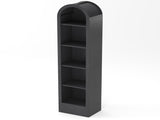 67"H Small Arched Bookcase, Mid Century Modern 5-Tier Arched Bookcase with Open Display W757P506857