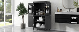 ZNTS Elegant Bathroom Floor Storage Cabinet, Bathroom Storage Unit, Freestanding Cabinet with 4 Doors, N725P188461B