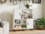 4-Tier Open Shelf Storage Cabinet with 2 Doors, 176 LBS Total Capacity for Entryway & Living 22873574