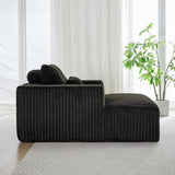 62.5-Inch Corduroy Sponge Sofa Lounge Chair,No Assembly Required,Fluffy Modern Sleeper Chair for W834P206042