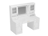 Large Vanity Table Set Makeup Vanity Dressing Table with Mirror, 6 Drawers & Shelves, Dresser Desk W509P301793