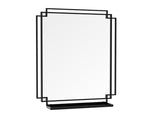 24*36 Ines Modern Vanity Mirror with Multi-functional Shelf, Large bathroom Mirror, Black Frame W708P421807