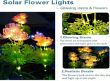 Red solar lantern with glowing flowers and stems, upgraded solar panels, solar lantern for outdoor 73918773