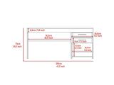 Berkeley 1-Shelf 2-Drawer Computer Desk Light Grey B06280020