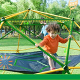 13ft Geometric Dome Climber Play Center, Kids Climbing Dome Tower with Hammock, Rust & UV Resistant MS306993AAL