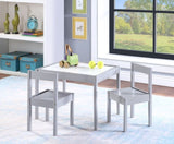 Gibson 3-Piece Dry Erase Kids Table & Two Chair Set, Gray B022P174725