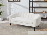 50.2'' Wide Upholstered Chenille Mini Loveseat Accent Couch, Modern Glam Small Settee with Metal W3118P397104
