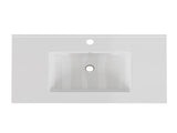 30-Inch White Ceramic Bathroom Sink, Fits 30-Inch Vanity,Pre-Drilled Faucet Hole,Modern Minimalist W3151P360951