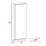 Connecticut Wall Mounted Shoe Rack, Mirror, Five Shelves, Ten Shoes Capacity B128P148691