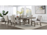 Elegant Rustic Gray Finish Solid wood Kitchen Set of 2pcs Dining Chairs Upholstered Seats Chairs w/ B011P162632