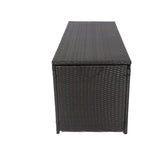 ZNTS Outdoor Storage Box, 113 Gallon Wicker Patio Deck Boxes with Lid, Outdoor Cushion Storage Container W32965341