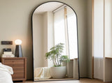 71"x26" Arched Full Length Mirror Freestading Full Body Floor Mirror, Black 69407674