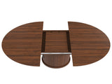 59" Extendable Oval Dining Table with 2-Tier Storage for 4-6, Space Saving Expandable Kitchen Table 36062043