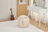060-Chenille Fabric Modern Knot Design Ottoman Makeup Stool Footstool, Comfortable and Stylish Seat W527P239023