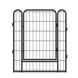 ZNTS 16 Panels Heavy Duty Metal Playpen with door,31.7"H Dog Fence Pet Exercise Pen for Outdoor 48240040