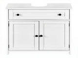 1-Drawer 2-Door Bathroom Vanity Bathroom Cabinet Washbasin Not Included 23.62*11.81*23.62in White 77602826