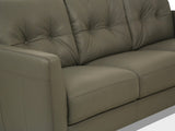 Radwan Pesto Green Leather Sofa B2726P496930