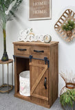Classic American Country Style Single Barn Door With 2 Drawers Vintage Wooden Cabinets 77319807