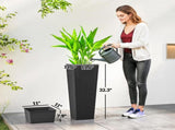 Set of 2 Plastic Flower Pots 08568326