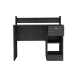 ZNTS Computer Desk with Top Open Shelf, 1-Drawer and 2-Storage Shelves, Smokey Oak B097133208