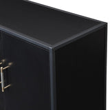 U_STYLE Distinctive Features of Four-Door Sideboard with Metal and Cross-Leg Design,Suitable for N711P170791B