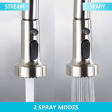 Stainless Steel Pull Down Kitchen Faucet with Soap Dispenser Brushed Nickel W122569700