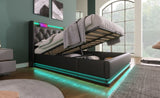 Full size Upholstered, 360 surround LED function, Buttons/Apps/Remote Control, hydraulic storage N736P188806B