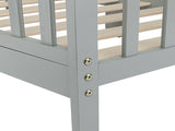 Wooden Baby Toddler Bed Children Bedroom Furniture with Safety Guardrails Gray 65296253