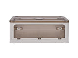 Folding Storage Bins with 5 Side Entry Access - White Color Collapsible Organizer Containers 90039364