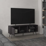 Vulcan 63" Wide Tv Stand with One Cabinet, Three Open Shelves, Cable Management, Living, Tv B200P253755