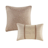 8 Piece Embroidered Comforter Set Natural King B03597012