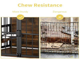 Furniture Style Large Dog Crate with 360&deg & Adjustable Raised Feeder for Dogs 48" T3210P294078