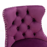 Swivel Velvet Barstools Adjusatble Seat Height from 25-33 Inch, Chrome base Bar Stools with Backs W1143137914