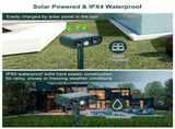 Ultrasonic Animal Repeller Solar Powered Motion Sensor Repellent IPX4 Waterproof 01749200