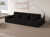 Modern Corduroy 3-Seater Sofa with 3 Throw Pillows, Deep Seat Couch with Soft Ribbed Upholstery and 71433336