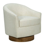 Upholstered Swivel Chair with Wood Base B035P203225