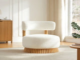 Modern 27.5" W Farmhouse Armless Chair, Wooden Base Featuring Thatched Roof Rod Design, Cozy 11392088